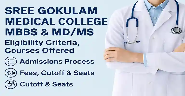 Sree Gokulam Medical College Overview 2026: MBBS & MD/MS Admissions Process Fees, Cutoff & Seats